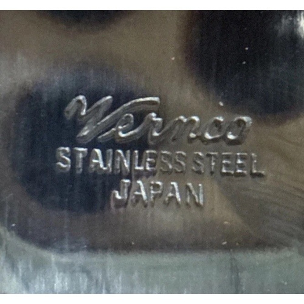 VTG Vernco Japan Stainless Steel BBQ Tool Set Wood Handle MCM 2 Pc